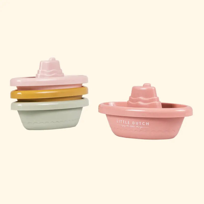 Zairam Pink Stacking Bath Boats – Fun & Educational Bath Toy - Image 2
