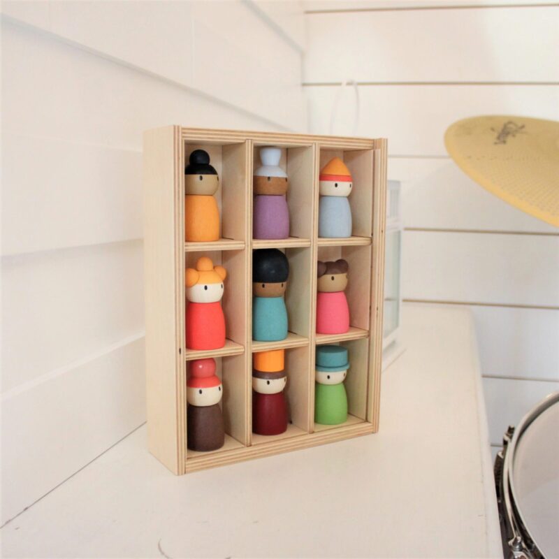 Zairam Happy Folk Peg Doll Hotel – Wooden Dollhouse Playset - Image 3