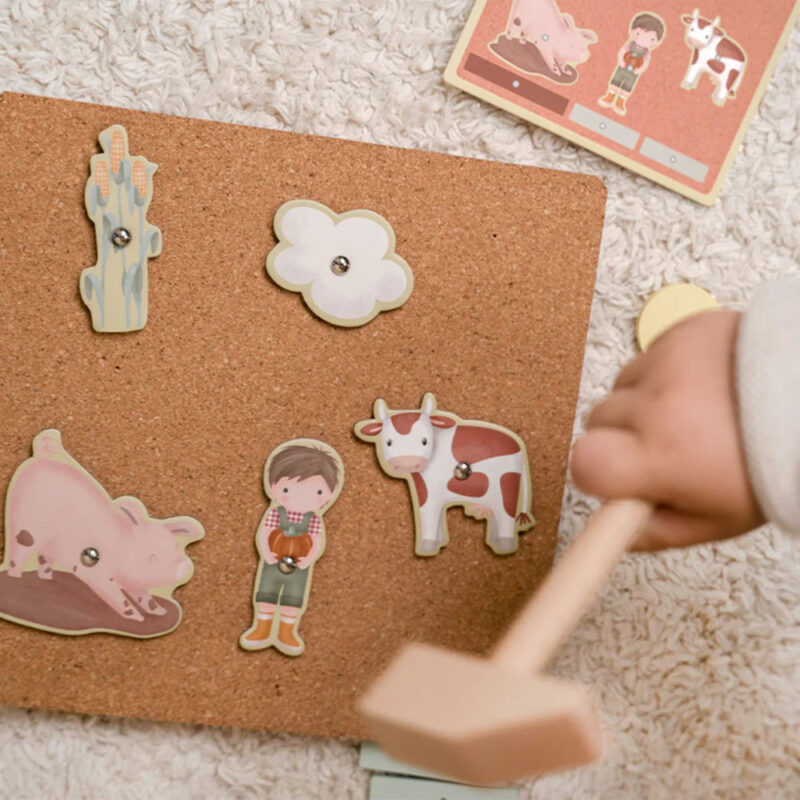 Zairam Tap Tap Hammer Art – Little Farm Theme Wooden Toy - Image 6