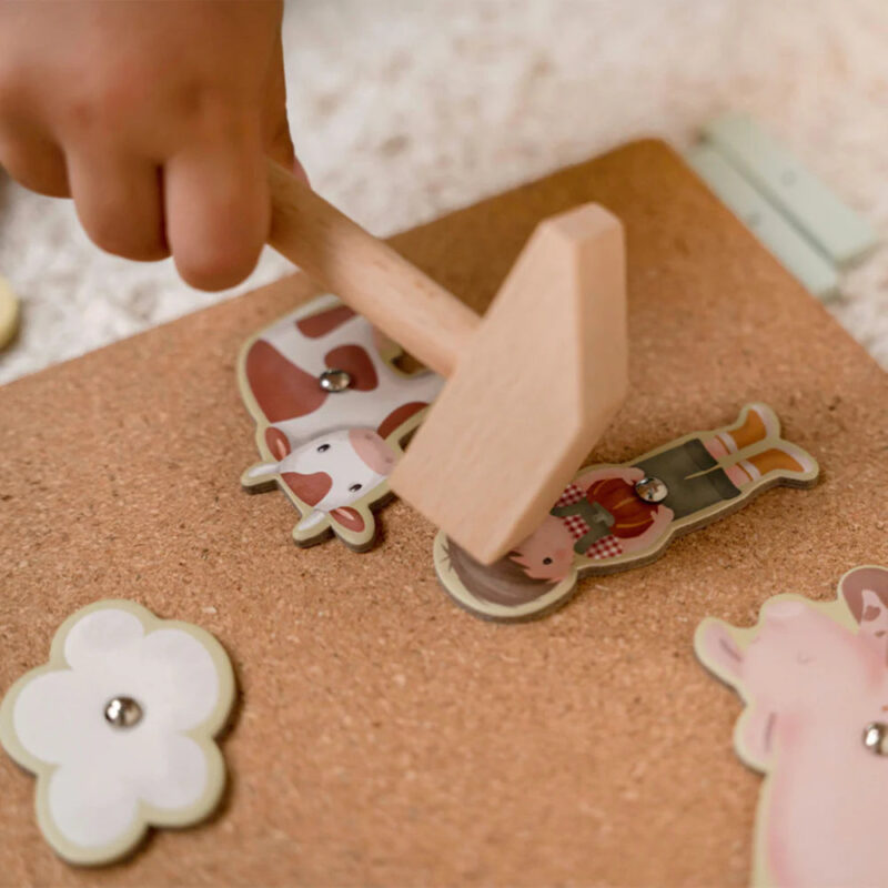 Zairam Tap Tap Hammer Art – Little Farm Theme Wooden Toy - Image 7