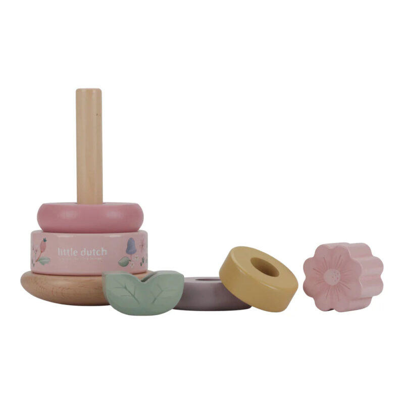 Fairy Garden Wooden Rocking Ring Stacking Toy - Image 3