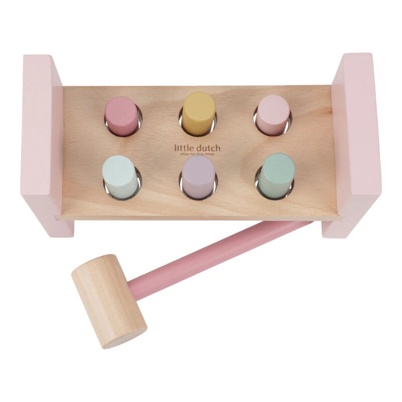 Fairy Garden Wooden Hammer Pounding Bench - Image 2