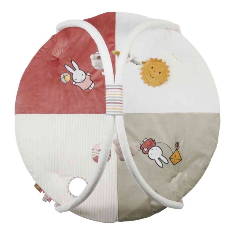 Zairam Miffy Fluffy Pink Play Mat with Bow – Soft Baby Activity Rug - Image 2