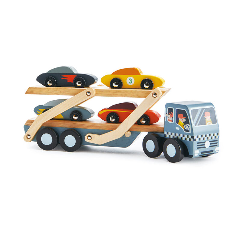 Zairam Wooden Car Transporter Truck – Classic Kids’ Vehicle Toy - Image 2