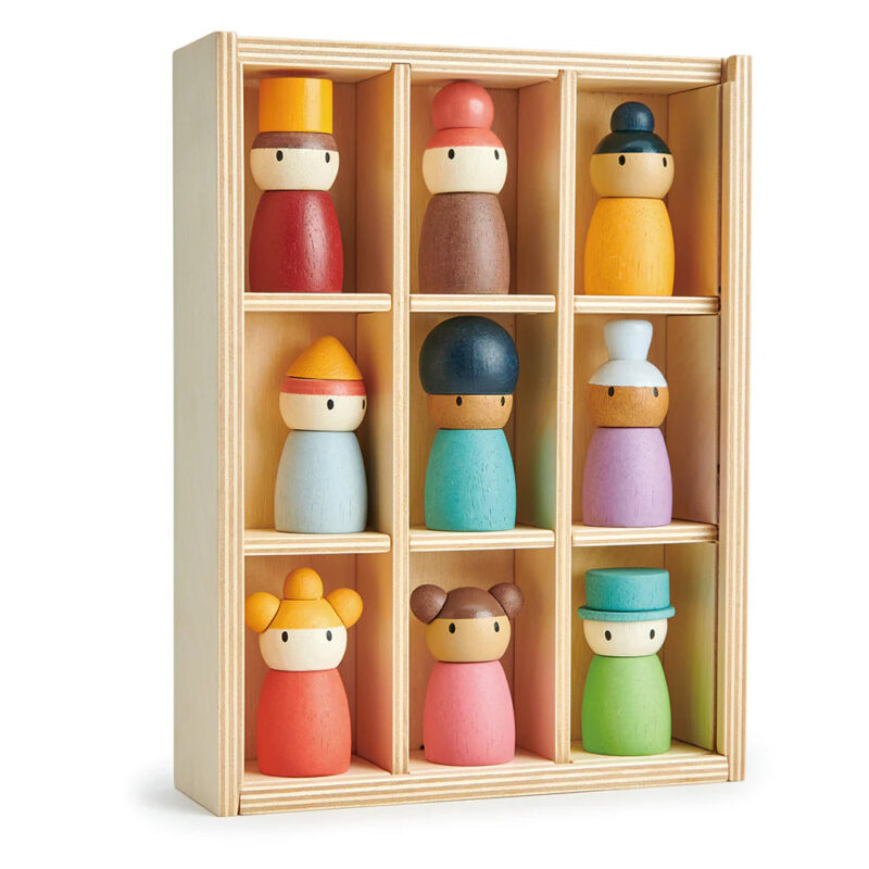 Zairam Happy Folk Peg Doll Hotel – Wooden Dollhouse Playset - Image 9