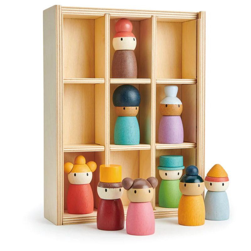 Zairam Happy Folk Peg Doll Hotel – Wooden Dollhouse Playset - Image 7