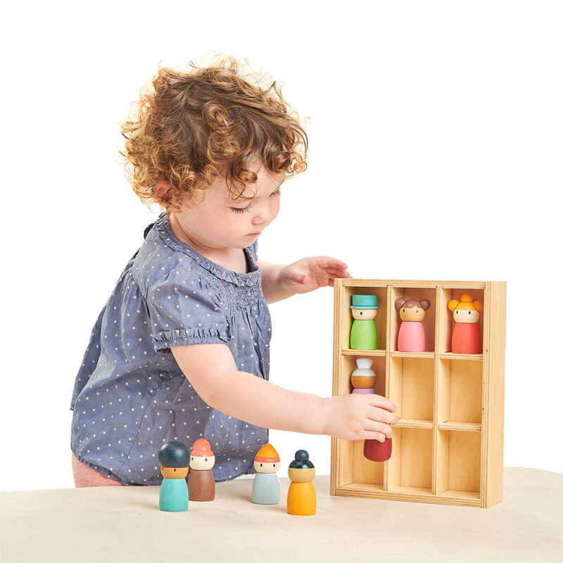Zairam Happy Folk Peg Doll Hotel – Wooden Dollhouse Playset - Image 8