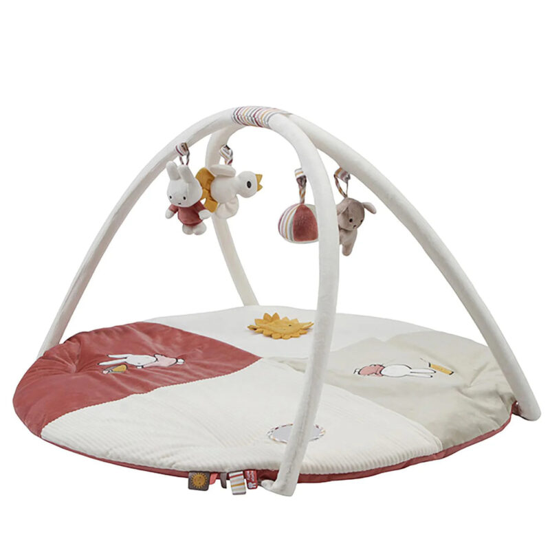 Zairam Miffy Fluffy Pink Play Mat with Bow – Soft Baby Activity Rug